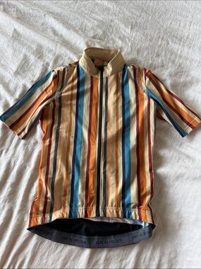 NWT Café du Cycliste Striped Mona Womens Cycling jersey S